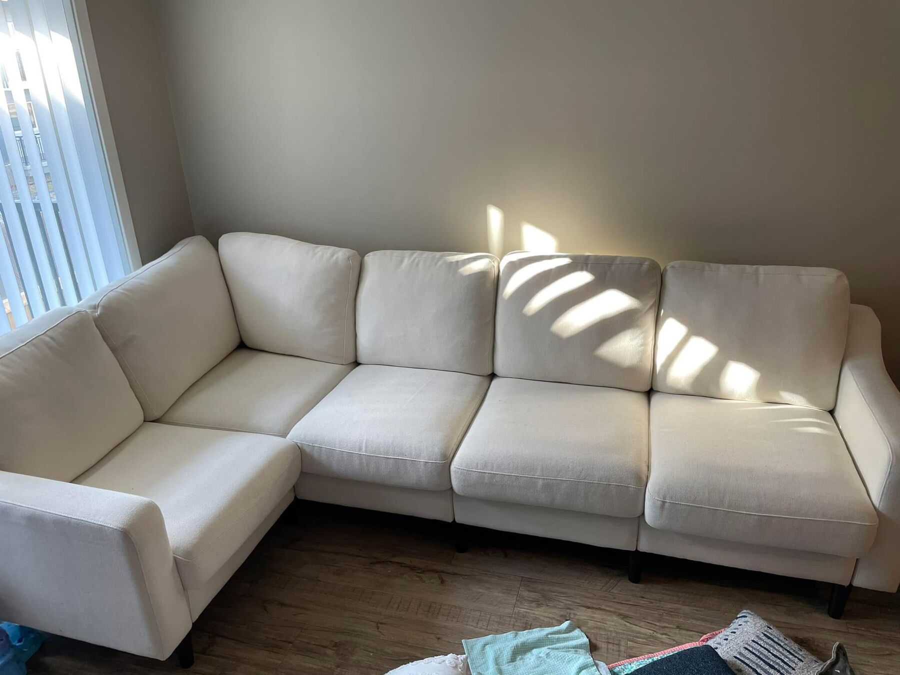 Freshly cleaned commercial lobby carpet and lounge seating